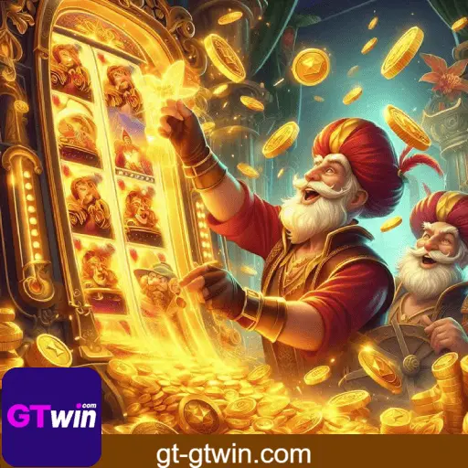 Visual apresentando slots populares da GTWIN com jackpots progressivos e oportunidades de ganhos altos.
